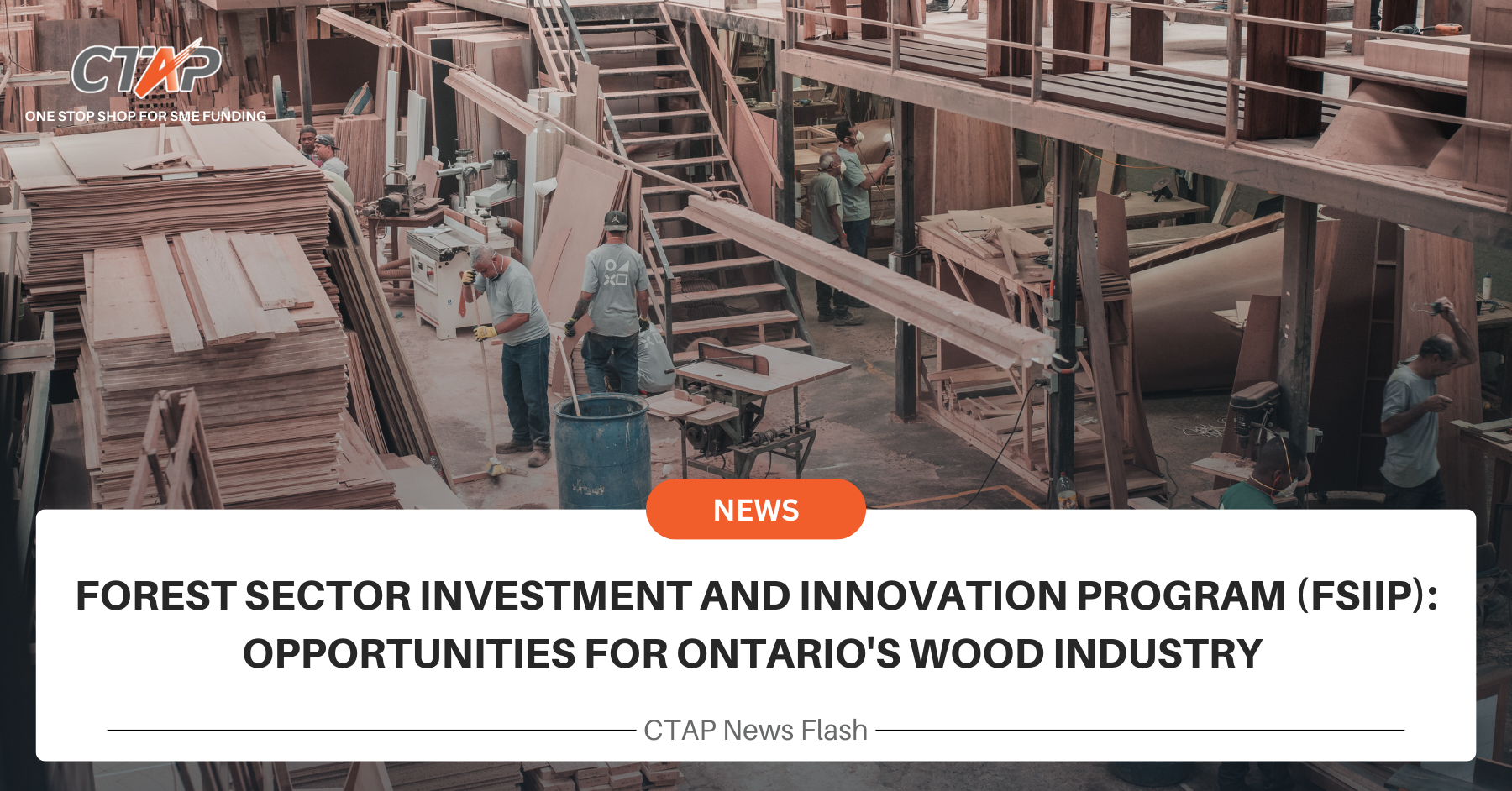 Forest Sector Investment and Innovation Program (FSIIP): Opportunities for Ontario’s Wood Industry